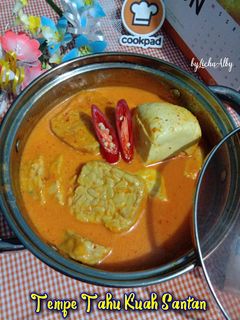 Foto resep Tempe Tahu Kuah Santan