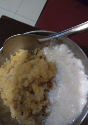 A picture of Sama rice moong daal khichdi.