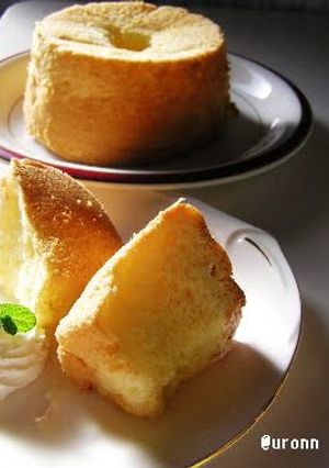 A picture of A Chiffon Cake for Grownup Baked in an Inexpensive Cake Tin.
