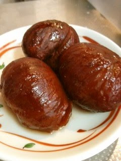 A picture of A Must in the Fall! My Mother's Flavor! Chestnuts Cooked in Their Inner Skins.