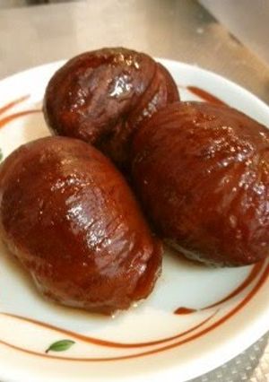 A picture of A Must in the Fall! My Mother's Flavor! Chestnuts Cooked in Their Inner Skins.