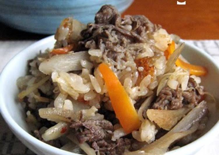 Steps to Make Any-night-of-the-week Beef, Burdock Root and Ginger Rice with Leftovers