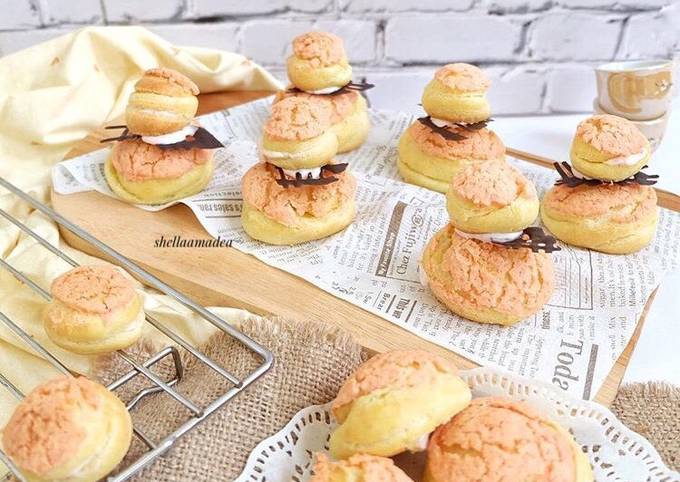 Anti Ribet, Membuat Strawberry Sable Choux (Kue Sus Kulit renyah) Farah Quinn