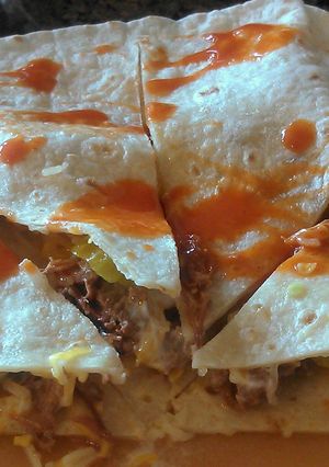 A picture of Chili lime quesadilla time!.