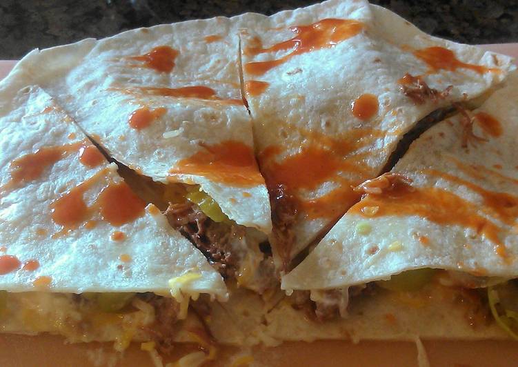 Steps to Make Quick Chili lime quesadilla time!