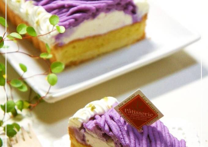 Easiest Way to Make Speedy Purple Sweet Potato Mont Blanc Tart