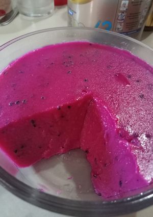 Foto resep Mpasi Pudding Naga (Tinggi kalori)