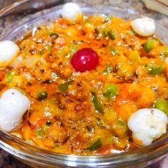 A picture of Peas Fox nuts Curry.