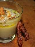POTATO & LEEK SOUP with CRISPY PROSCIUTTO & CROUTONS