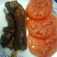 A picture of Pan fried ribs.