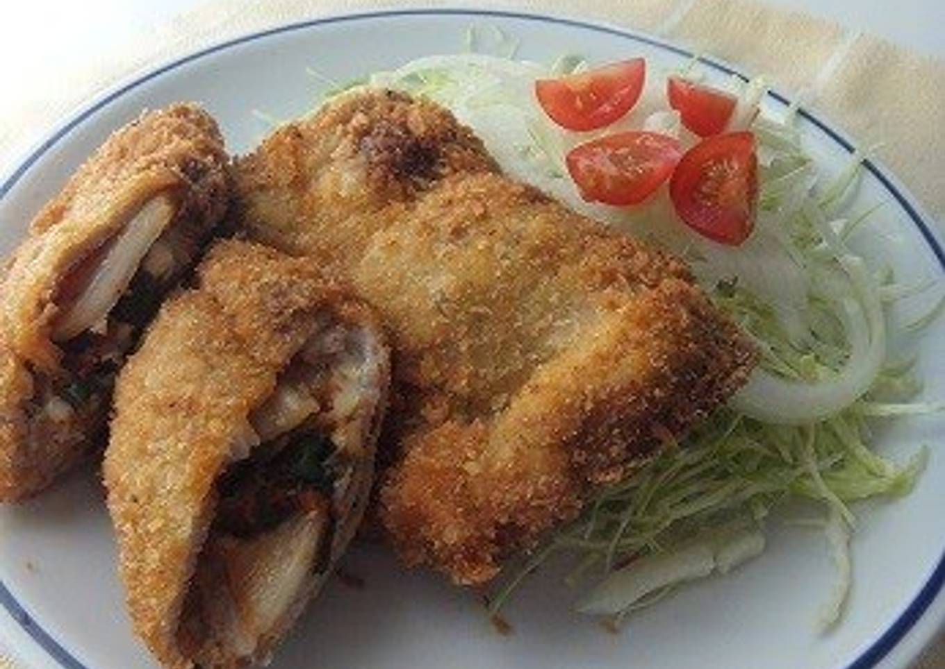 Pork Cutlets with Kimchi and Cheese