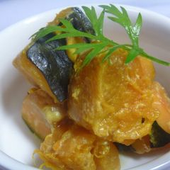 A picture of Macrobiotic Soy Milk-Simmered Kabocha Squash.