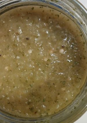 A picture of Roasted Tomatillos Salsa.