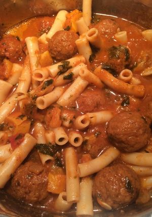 A picture of Sheryl's Florentine Meatball Soup.