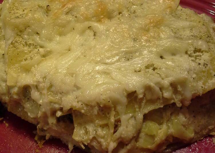 Simple Way to Make Favorite Creamy White Chicken & Artichoke Lasagna