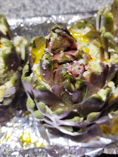 Una foto de Alcauciles rellenos al horno (muy fácil)