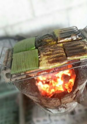 A picture of Baked Fish in Banana Leaves.
