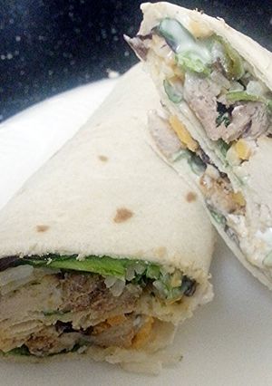 A picture of Simple pork chop wrap.