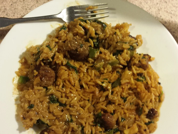 Easy Steps to Prepare Sausage rice and veggies the So Delicious So Delicious