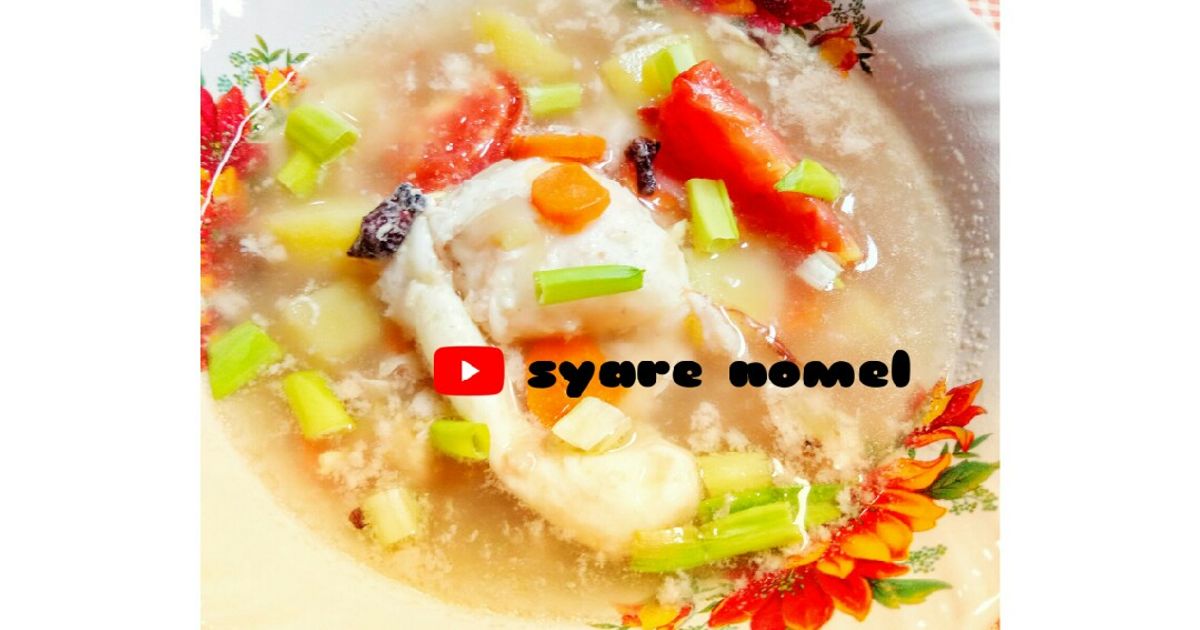 Sup telur ceplok - menu buka puasa simple