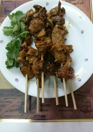 Foto resep Sate hati ayam bumbu rujak