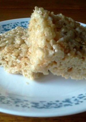 A picture of Vanilla Rice Krispie Treats.