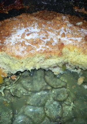 A picture of Peach Cobbler.