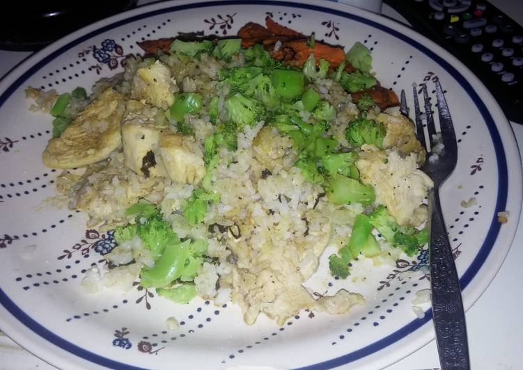 Chicken rice vegetables