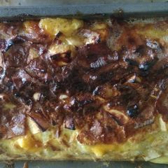 A picture of Cheddar Apple Bacon Cornbread Breakfast.