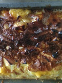 A picture of Cheddar Apple Bacon Cornbread Breakfast.