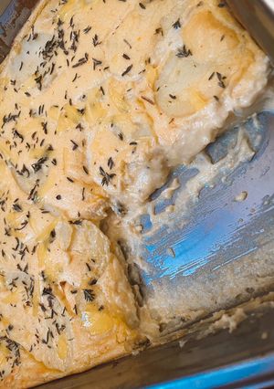 Φωτογραφία της συνταγής Vegan πατάτες ογκρατέν με σπιτική μοτσαρέλα