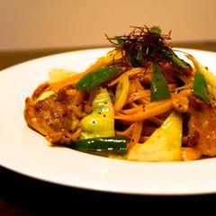 A picture of Pasta with Spring Cabbage and Twice-Cooked Pork.