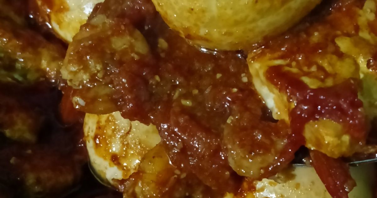 1298. Balado Tempe Udang Telur