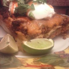A picture of Brad's layered taco bake.