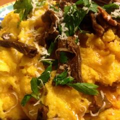 A picture of Polenta, Mushrooms and Fresh Herbs.