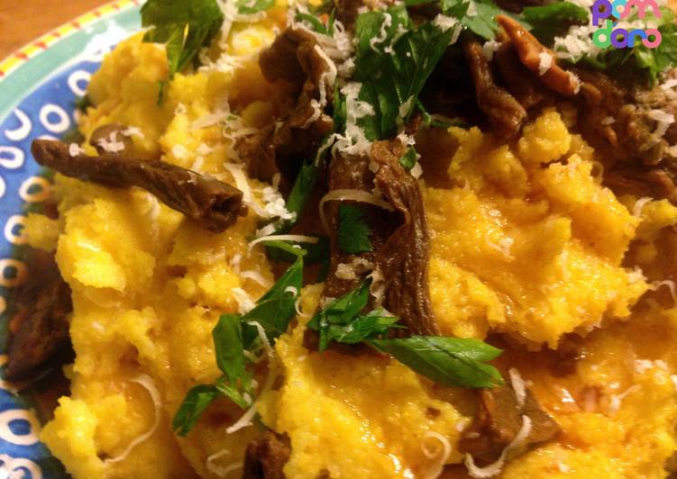Step-by-Step Guide to Prepare Super Quick Homemade Polenta, Mushrooms and Fresh Herbs