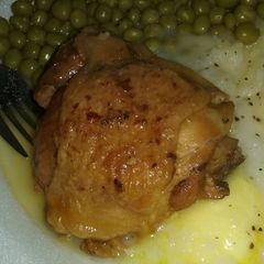A picture of Peach-Whiskey BBQ Chicken.