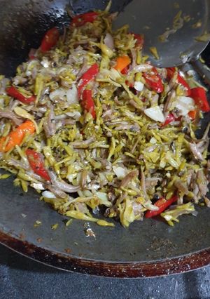 Foto resep Tumis bunga pepaya teri