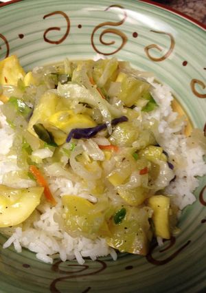A picture of Buttery Summer Squash & Rice.