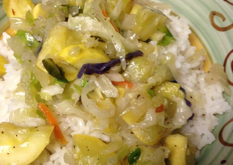 Recipe of Perfect Buttery Summer Squash &amp; Rice