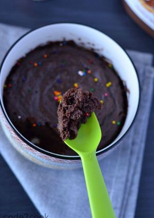 A picture of Nutella Chocolate Brownie In Microwave.