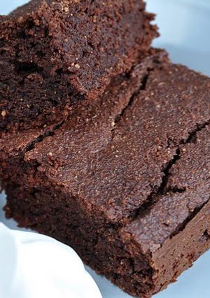 A picture of Okara Peanut Butter Vegan Brownies.