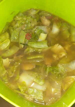Foto resep Sayur sawi + kare ala Niken