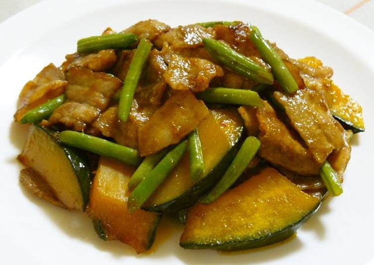 Recipe of Award-winning Whet Your Appetite! Stir-Fried Kabocha Squash with Chinese-Seasoning