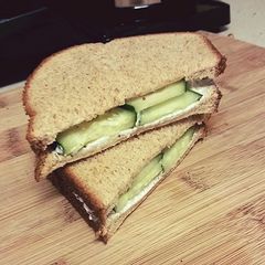 A picture of Refreshing Cucumber and Cream Cheese Sandwiches.