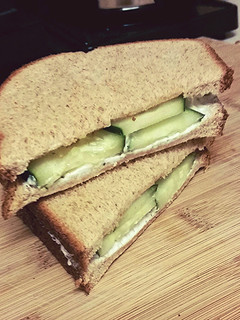A picture of Refreshing Cucumber and Cream Cheese Sandwiches.