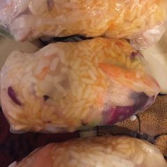 A picture of Americanized Rice Paper Rolls.