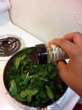 Saute Kale& Spinach with crab meat
