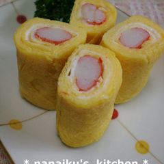 A picture of Crab Stick Omelet Roll.