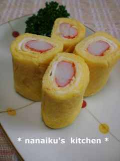 A picture of Crab Stick Omelet Roll.